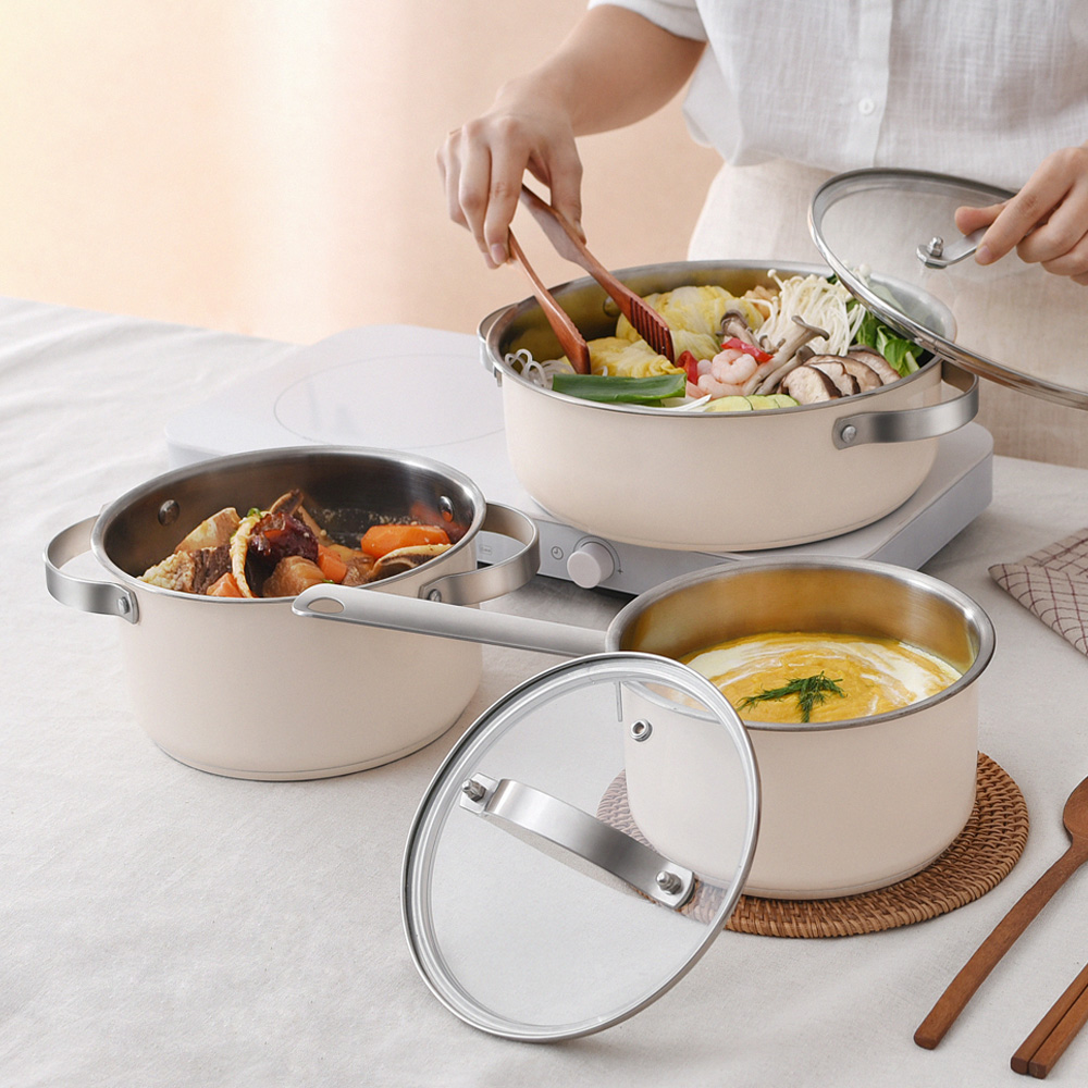 Wholesale Stainless Steel Colorful Cookware Sets (5)