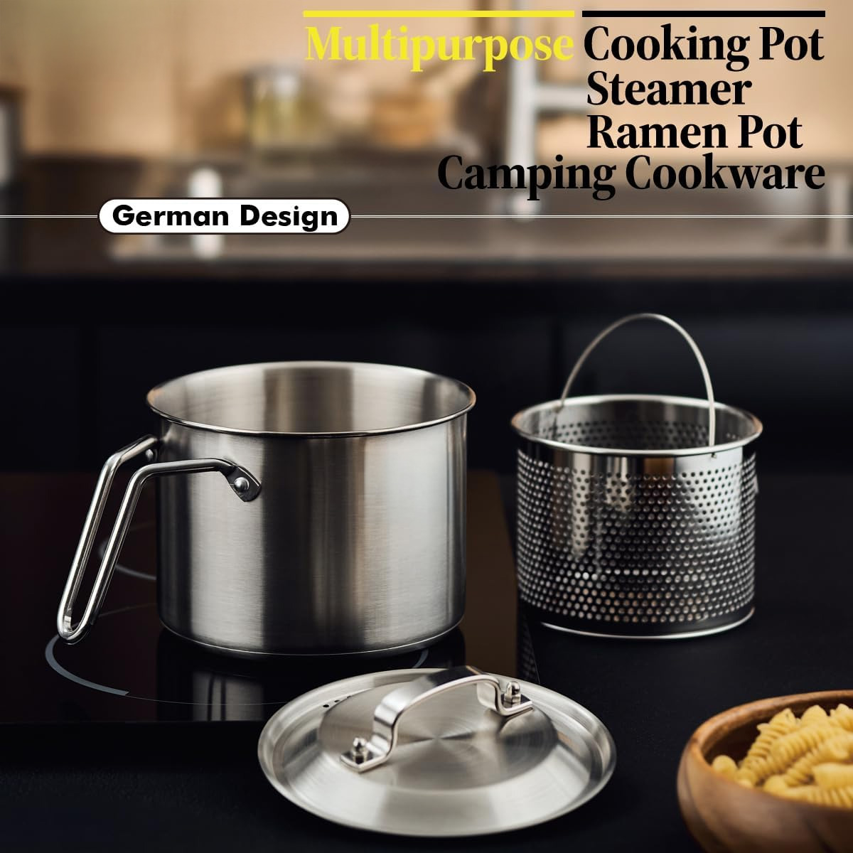 Stainless Steel Outdoor Camping Cooking Ramen Pot