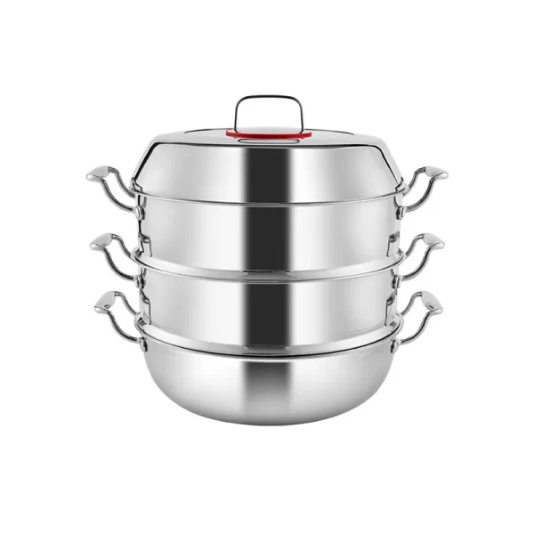 304 triple stainless steel steamer pot
