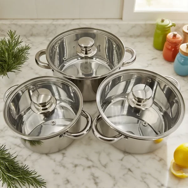 wholesale 3 piece stainless steel cookware set​ (2)