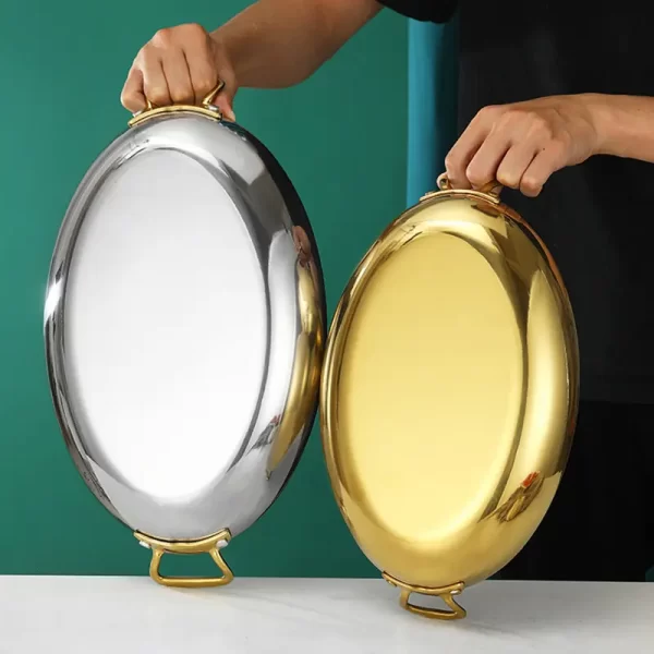 wholesale stainless steel dinner plates with handle (3)