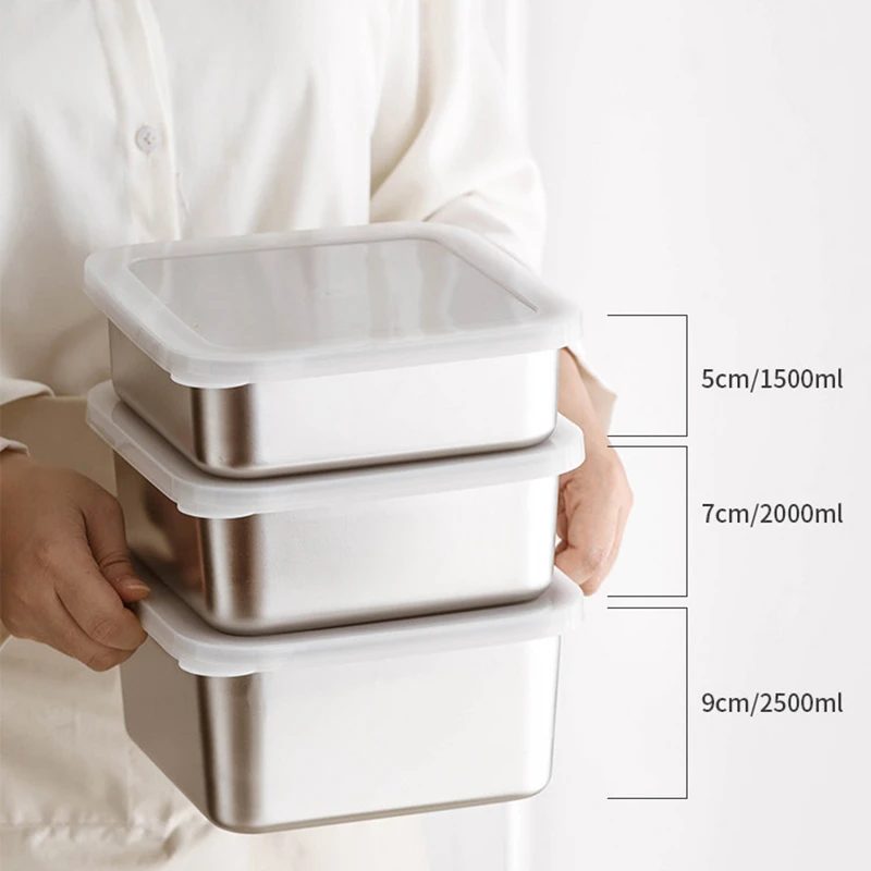wholesale stainless steel food container and strainer set (6)