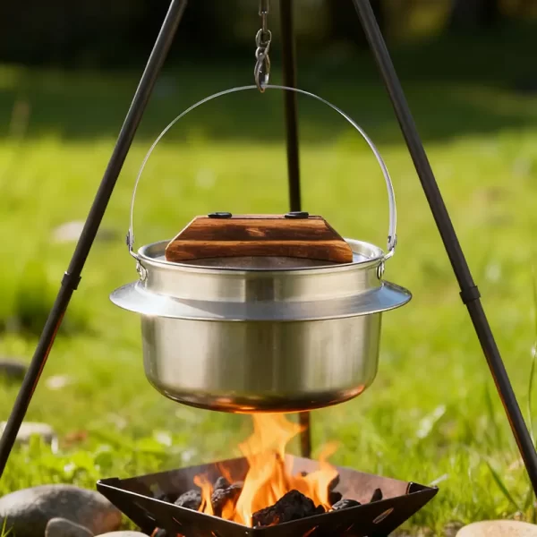 camping pot for cooking rice and soup (1)
