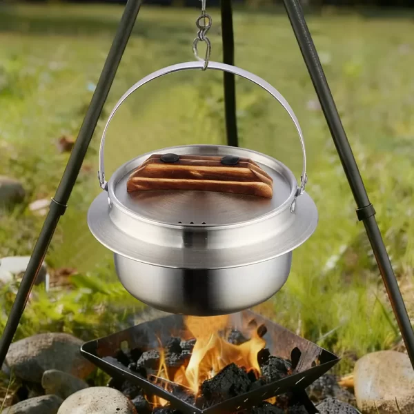 camping pot for cooking rice and soup (2)