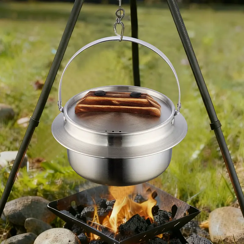 camping pot for cooking rice and soup (2)