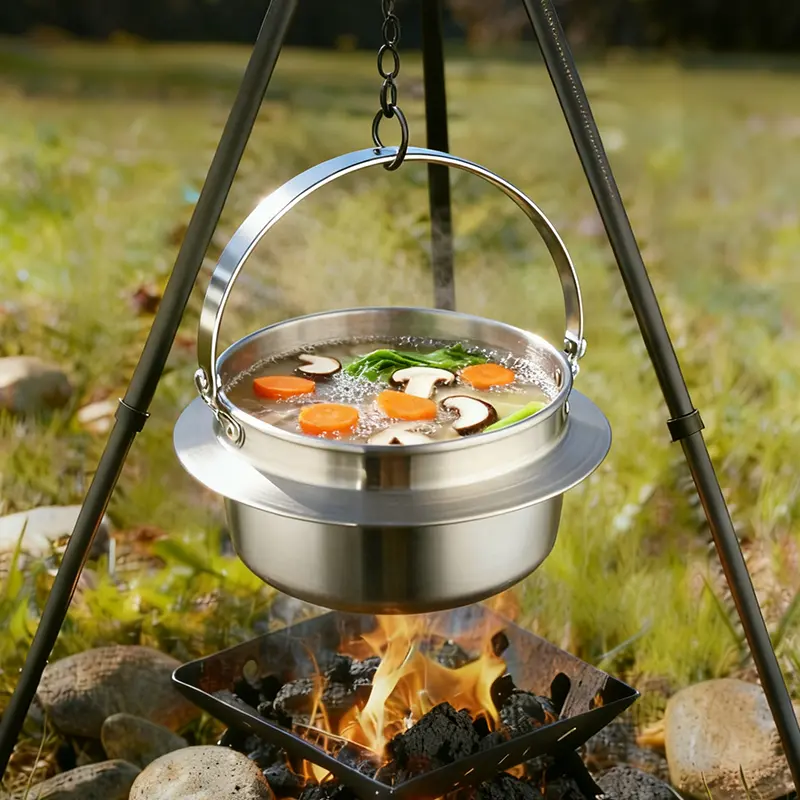 camping pot for cooking rice and soup (3)