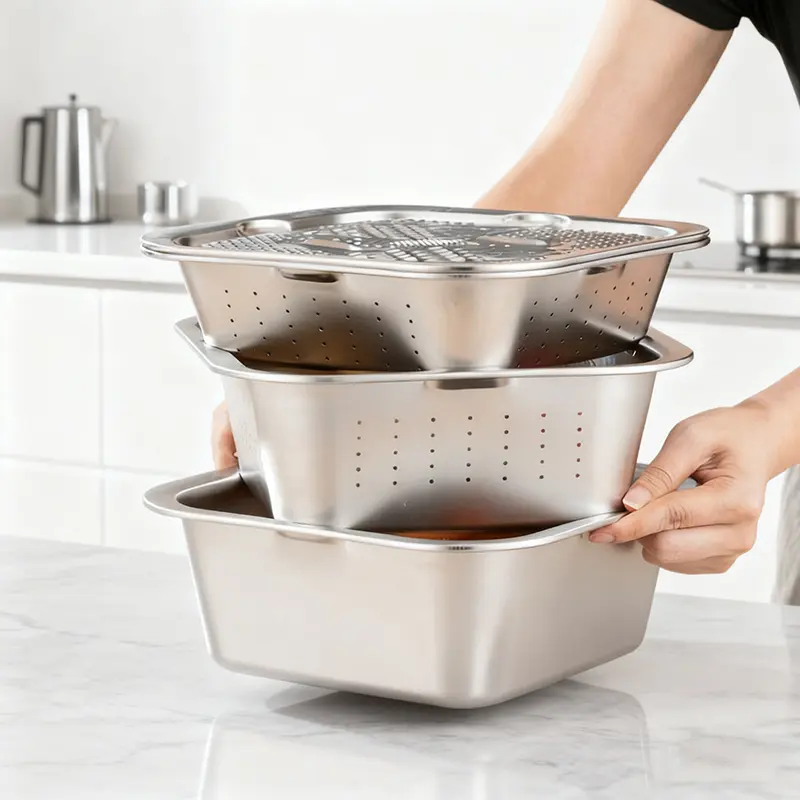 stainless steel nested strainer and mixing bowl set (5)