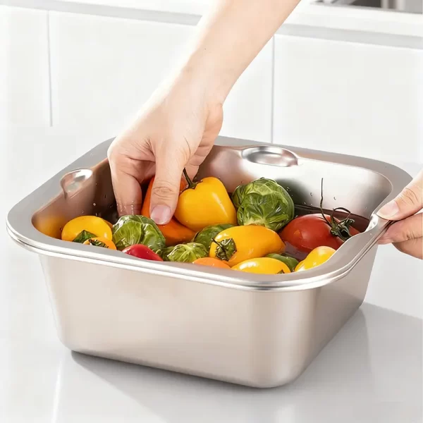 stainless steel nested strainer and mixing bowl set (6)