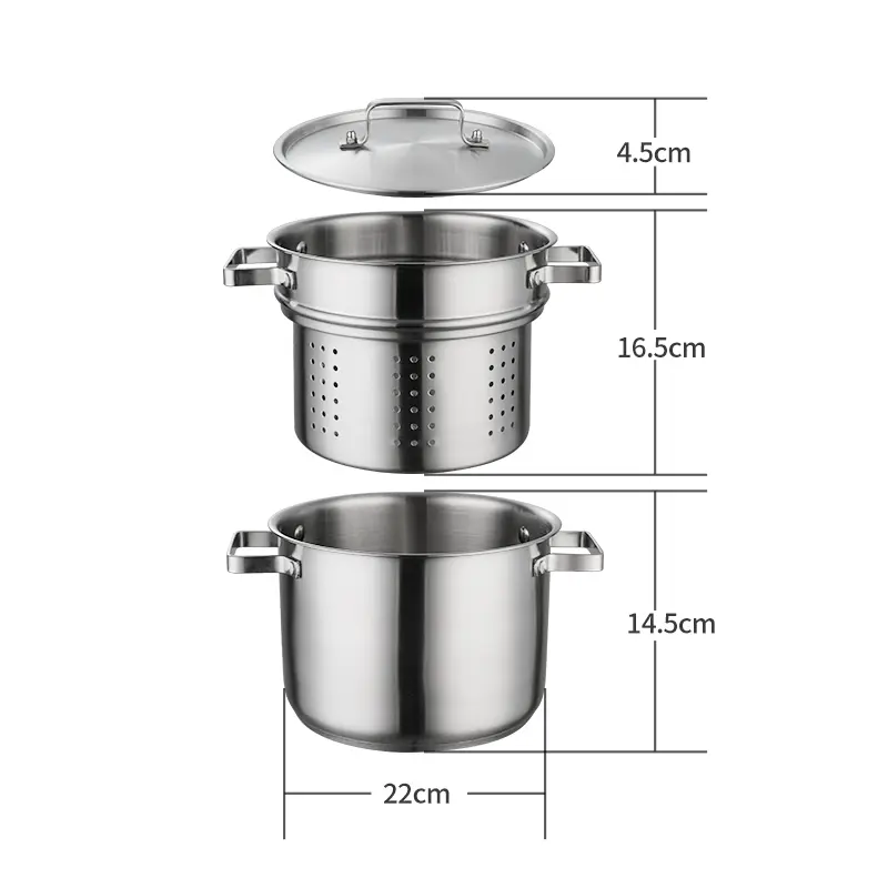 wholesale pasta pot dimensions