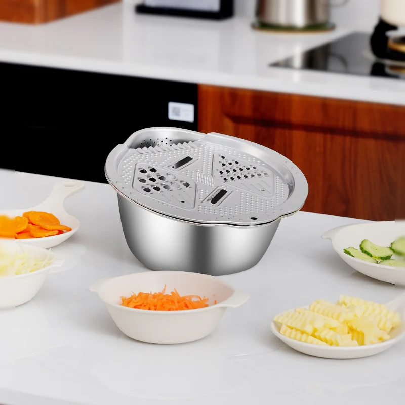 wholesale stainless steel colander and grater lid set(1)