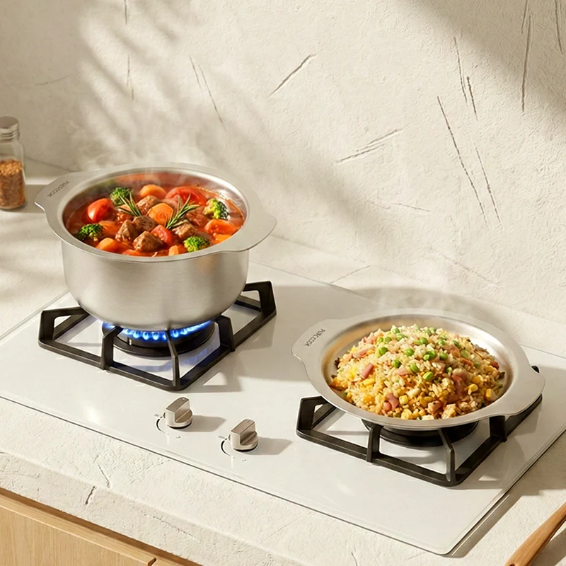 non-abrasive process stainless steel cookware set (2)