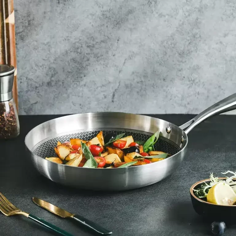 wholesale tri ply stainless steel frying pan