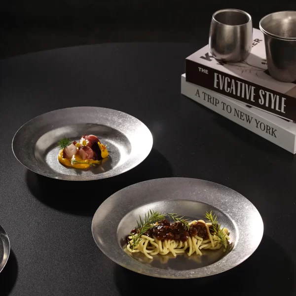 wholesale classic matte stainless steel plates (3)