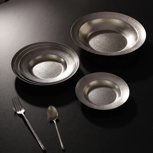 wholesale classic matte stainless steel plates (4)