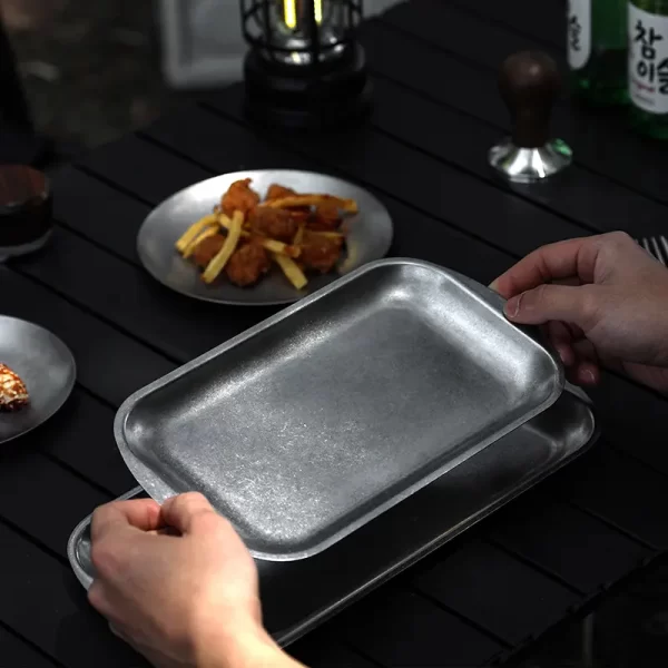 wholesale high-quality retro-style stainless steel serving plate (3)