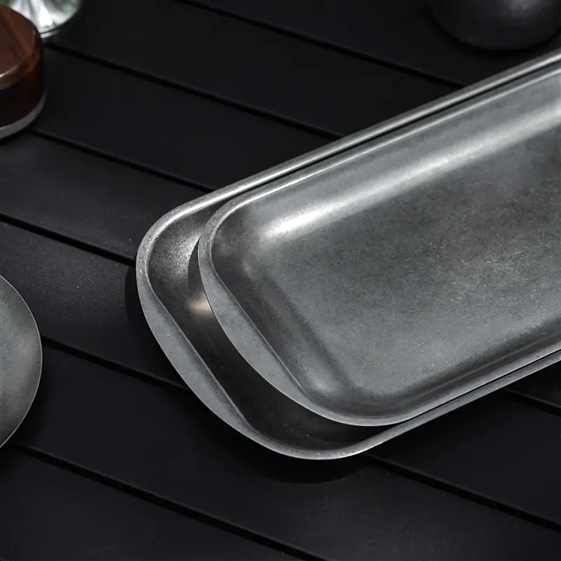 wholesale high-quality retro-style stainless steel serving plate (4)