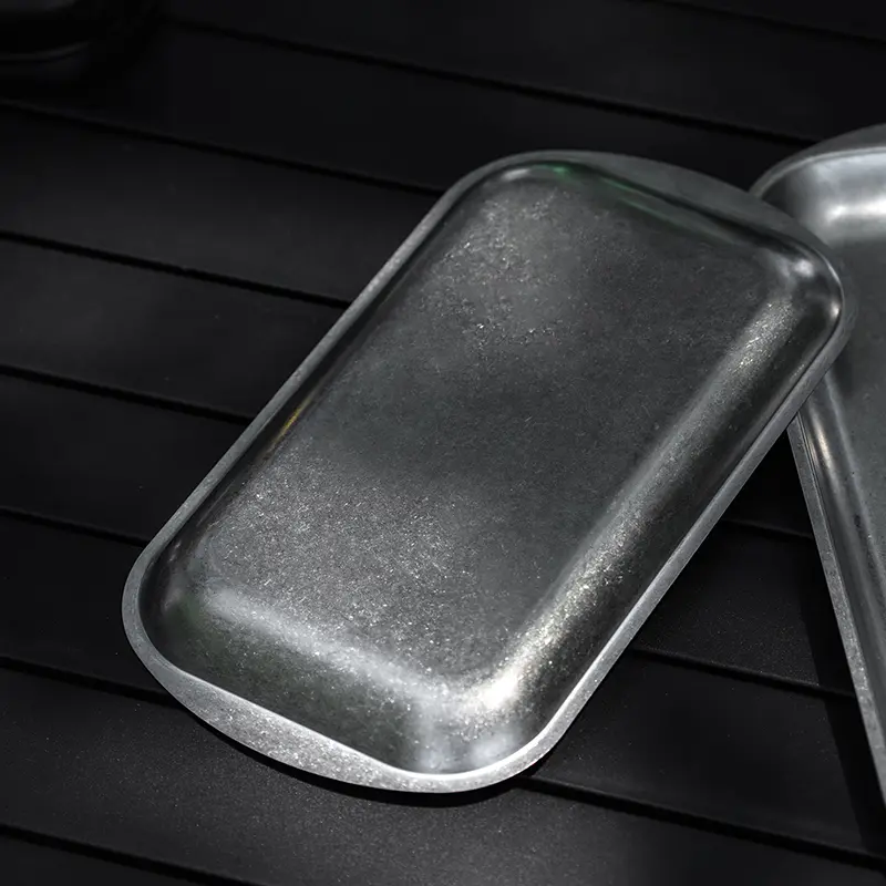 wholesale high-quality retro-style stainless steel serving plate (5)