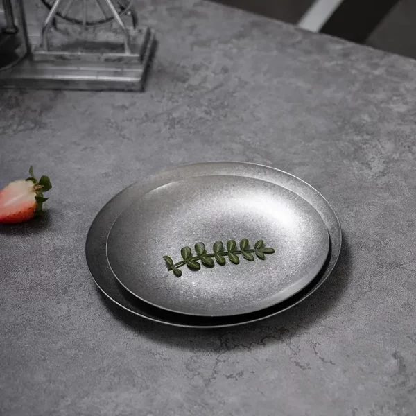 أطباق حلوى بالجملة من الفولاذ المقاوم للصدأ ذات الطراز الصناعي القديم (2)