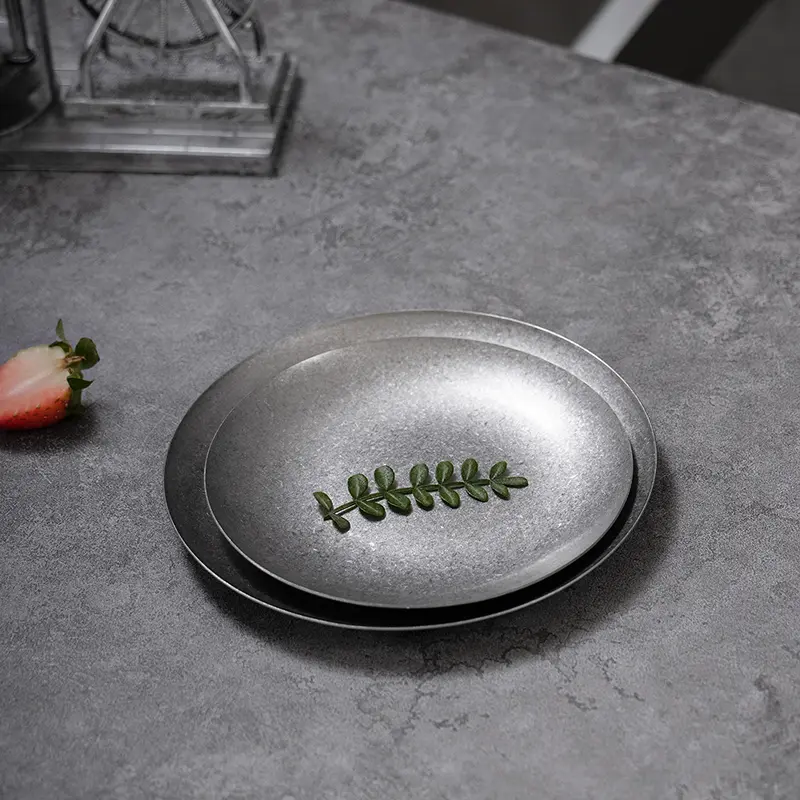 أطباق حلوى بالجملة من الفولاذ المقاوم للصدأ ذات الطراز الصناعي القديم (2)