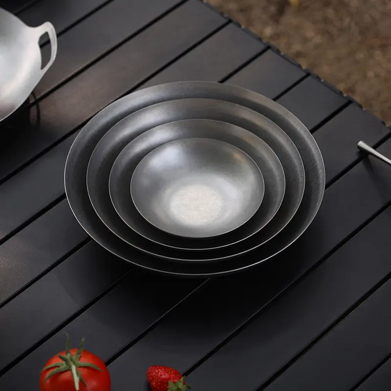 أطباق بالجملة من الفولاذ المقاوم للصدأ ذات الطراز القديم مثالية لمطاعم الفنادق (1)