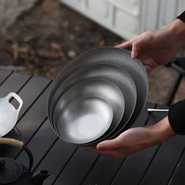 أطباق بالجملة من الفولاذ المقاوم للصدأ ذات الطراز القديم مثالية لمطاعم الفنادق (2)