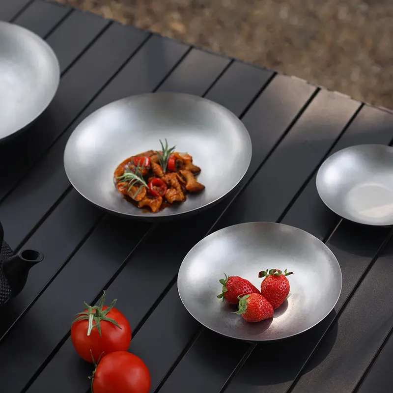 أطباق بالجملة من الفولاذ المقاوم للصدأ ذات الطراز القديم مثالية لمطاعم الفنادق (4)