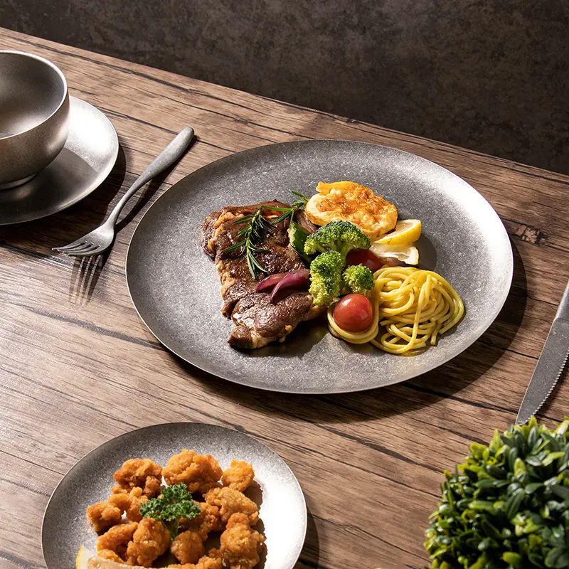 أطباق تقديم معدنية مزخرفة بالجملة (1)