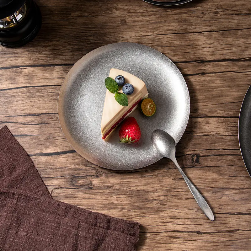 أطباق تقديم معدنية مزخرفة بالجملة (6)