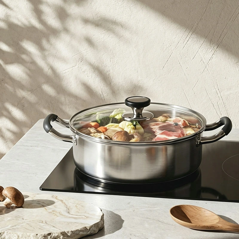 pot à feu en acier inoxydable en gros
