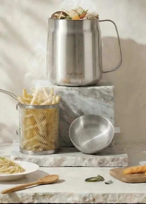 stainless steel oil filter pot a versatile multi-functional cookware solution