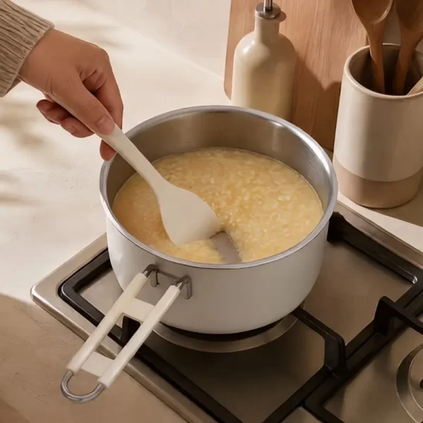 stylish stainless steel saucepan with steamer (3)