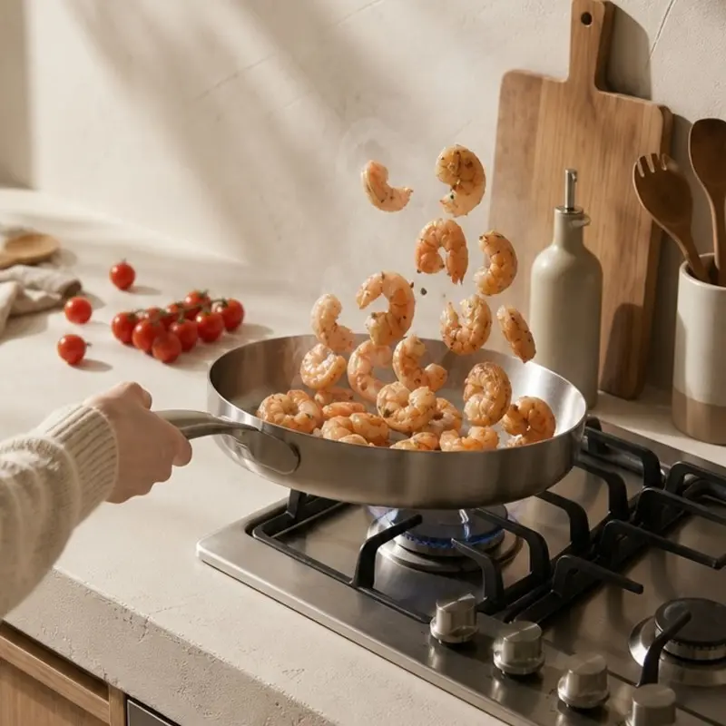 wholesale 26cm stainless steel frying pan (2)