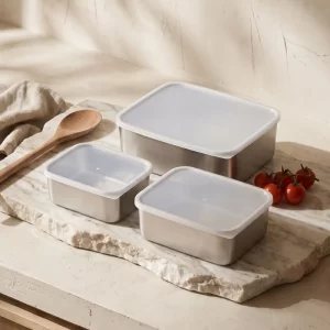 wholesale 3 piece stainless steel food containers with lids (1)