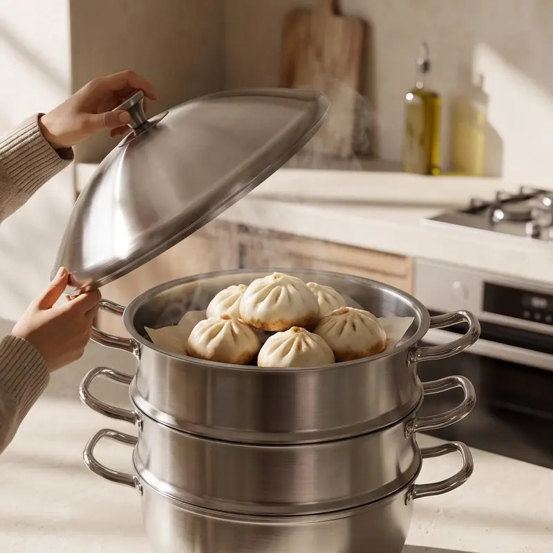 wholesale large stainless steel 3-tier steamer pots (5)