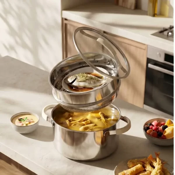 wholesale stainless steel casserole steamer pot (2)