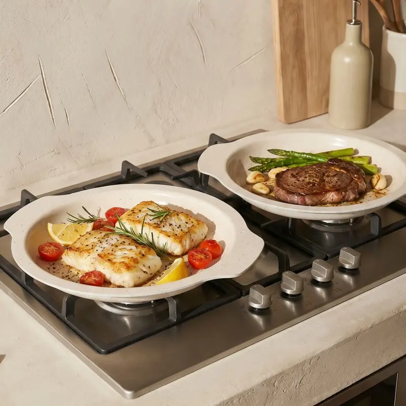 wholesale stainless steel ceramic coated round baking dishes (4)