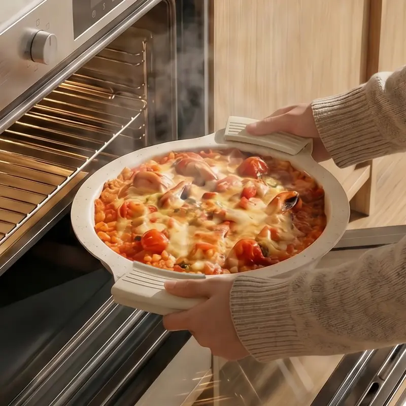 wholesale stainless steel ceramic coated round baking dishes (5)