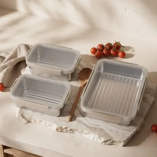 wholesale stainless steel food container set with lids (1)