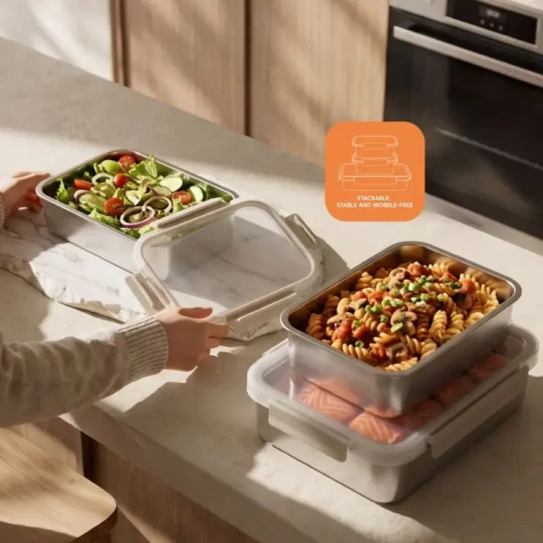 wholesale stainless steel food container set with lids (2)
