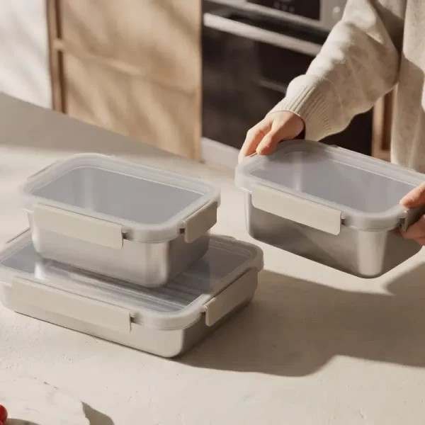 wholesale stainless steel food container set with lids (5)