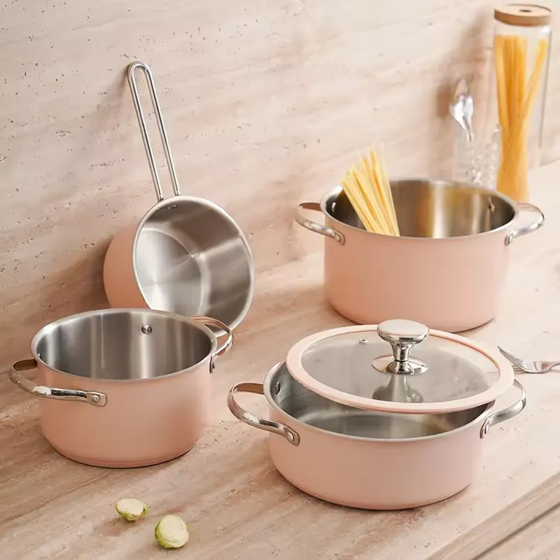Pink Four-Piece Cookware Set (1)
