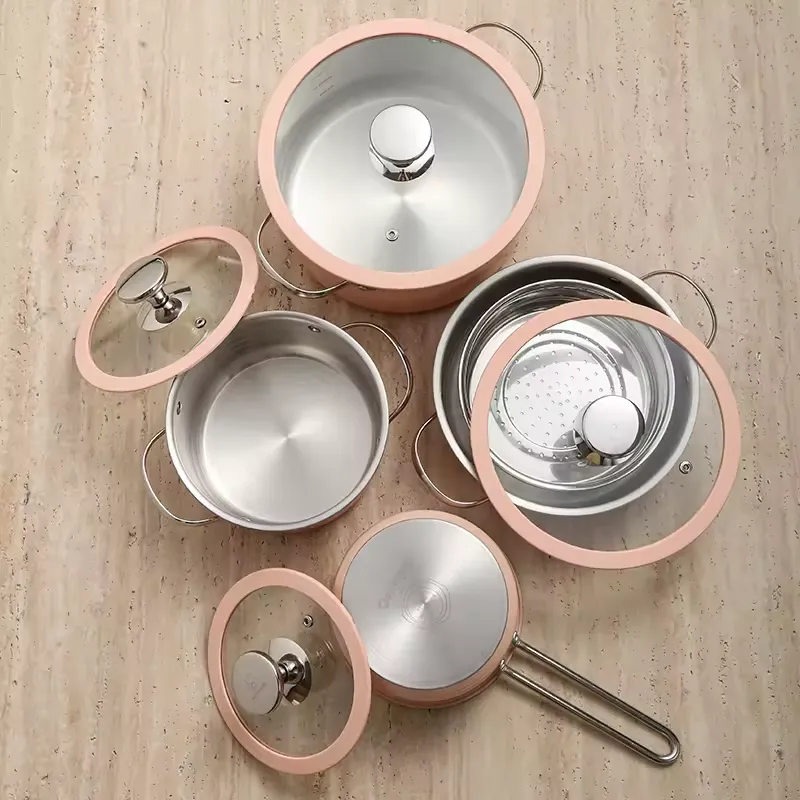 Pink Four-Piece Cookware Set (2)