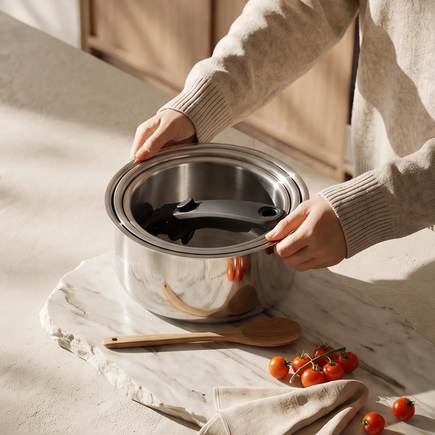 stainless steel cookware set with detachable handle (5)