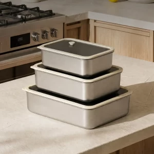Оптовая продажа набора из 3 предметов из нержавеющей стали «Tupperware» (1)