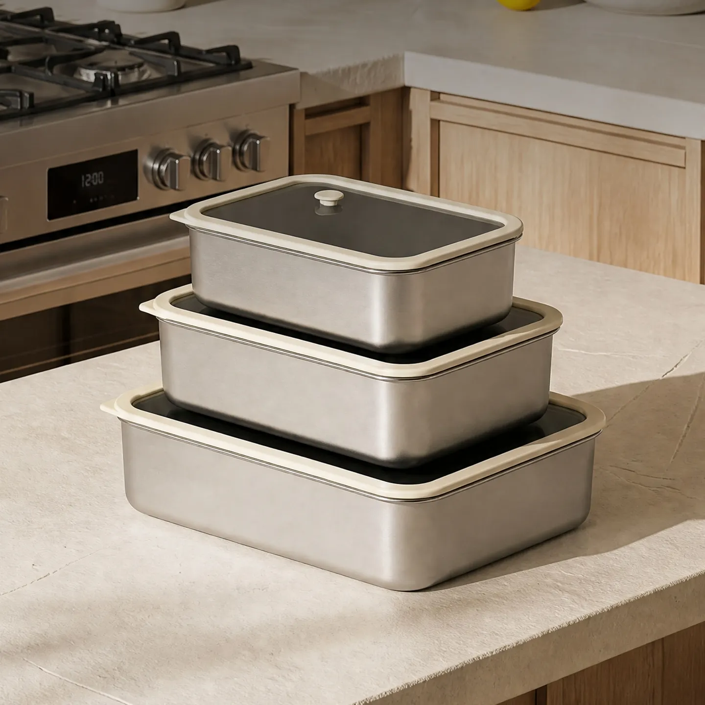 wholesale 3 piece stainless steel tupperware set (1)