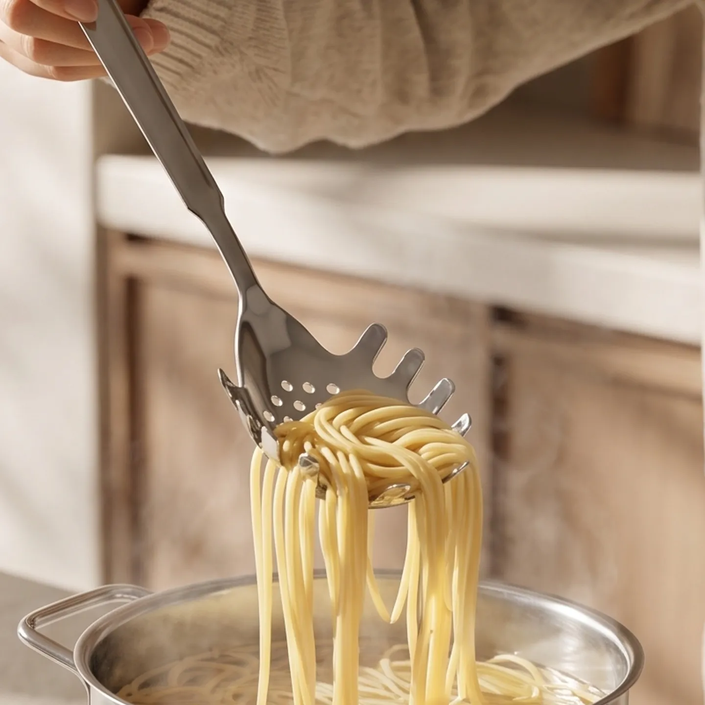 wholesale spaghetti spoon and kitchen tong set (2)