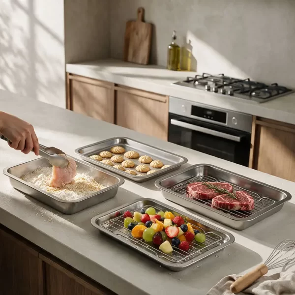 wholesale roasting pan & baking tray with rack (1)