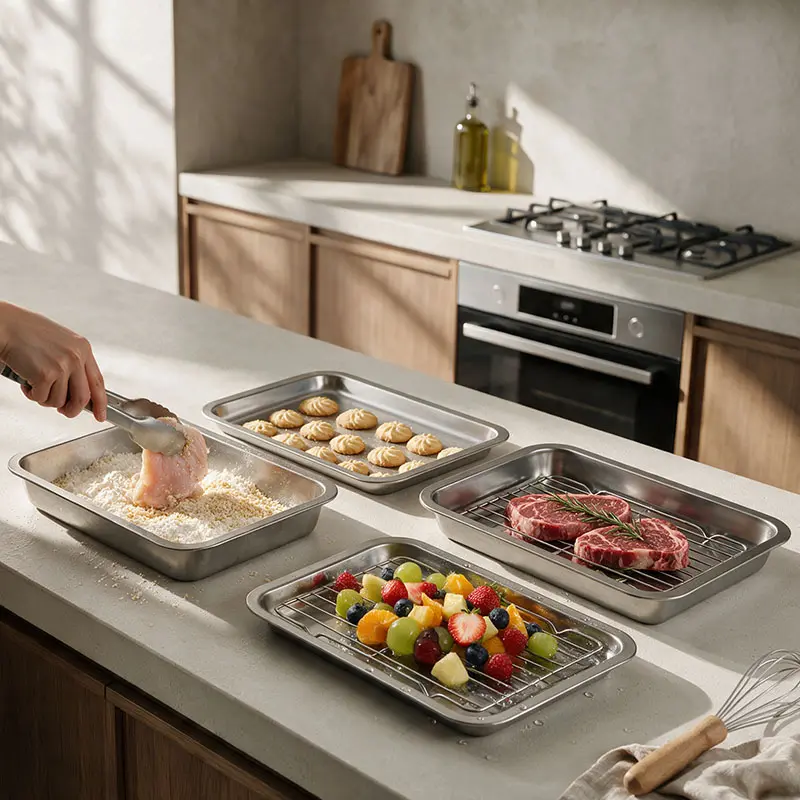 wholesale roasting pan & baking tray with rack (1)